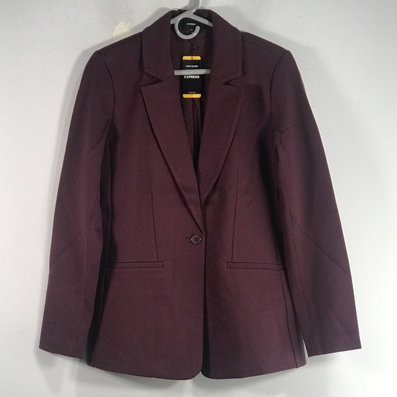 Express Ponte Blazer Jacket Women's Size M - Burgundy